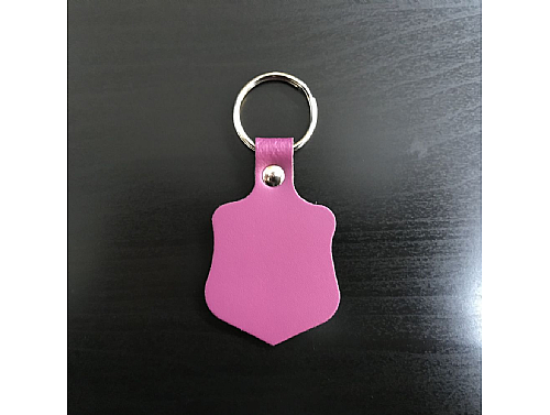 Magenta - Real Leather Key Fob - Shield